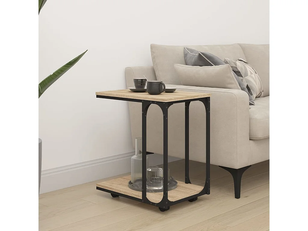 vidaXL, table d’appoint en bois, photo du marchand