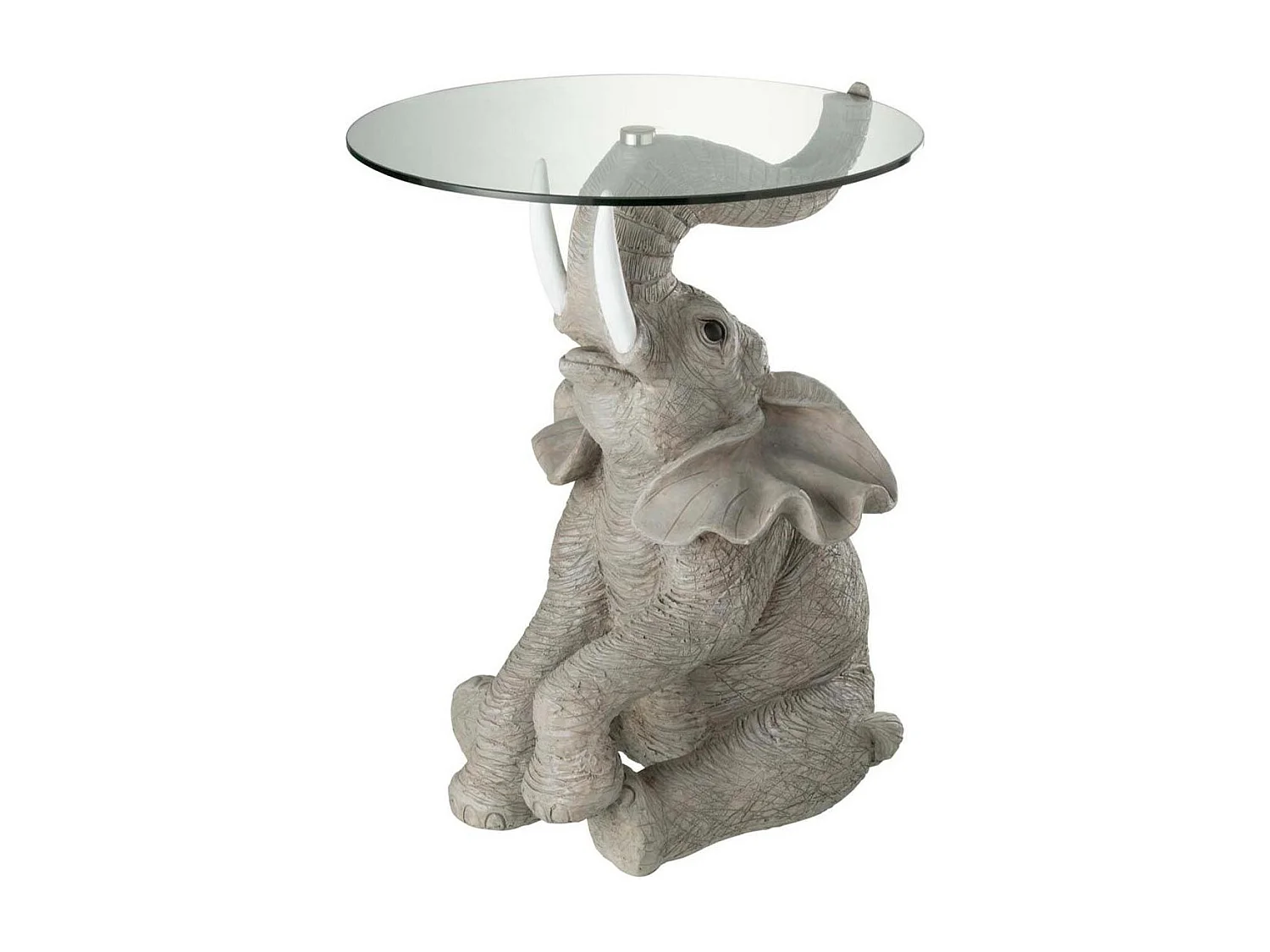 J-Line Éléphant, table d’appoint en verre, photo du marchand