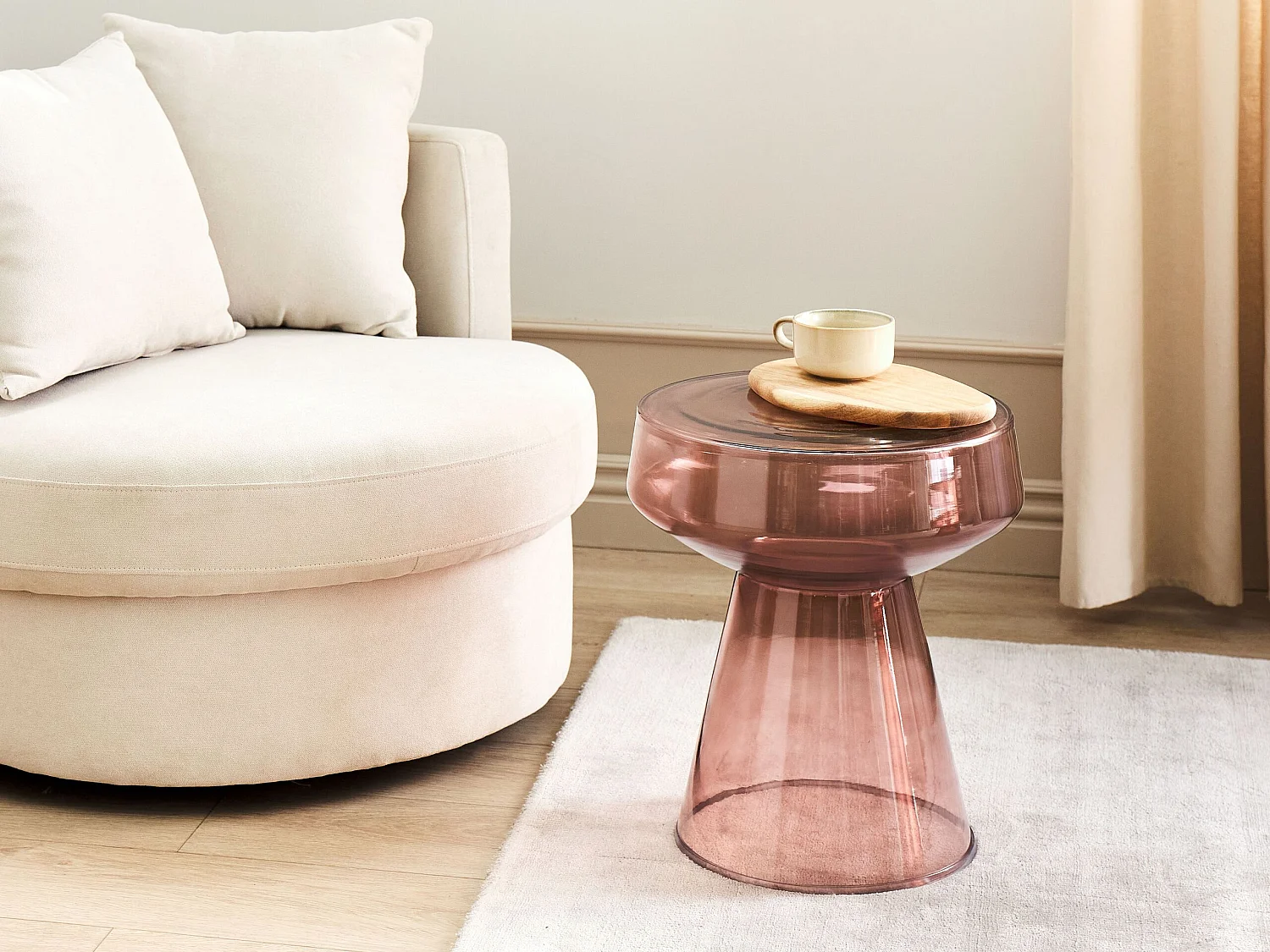 Beliani Laguna, table d’appoint en verre, photo du marchand