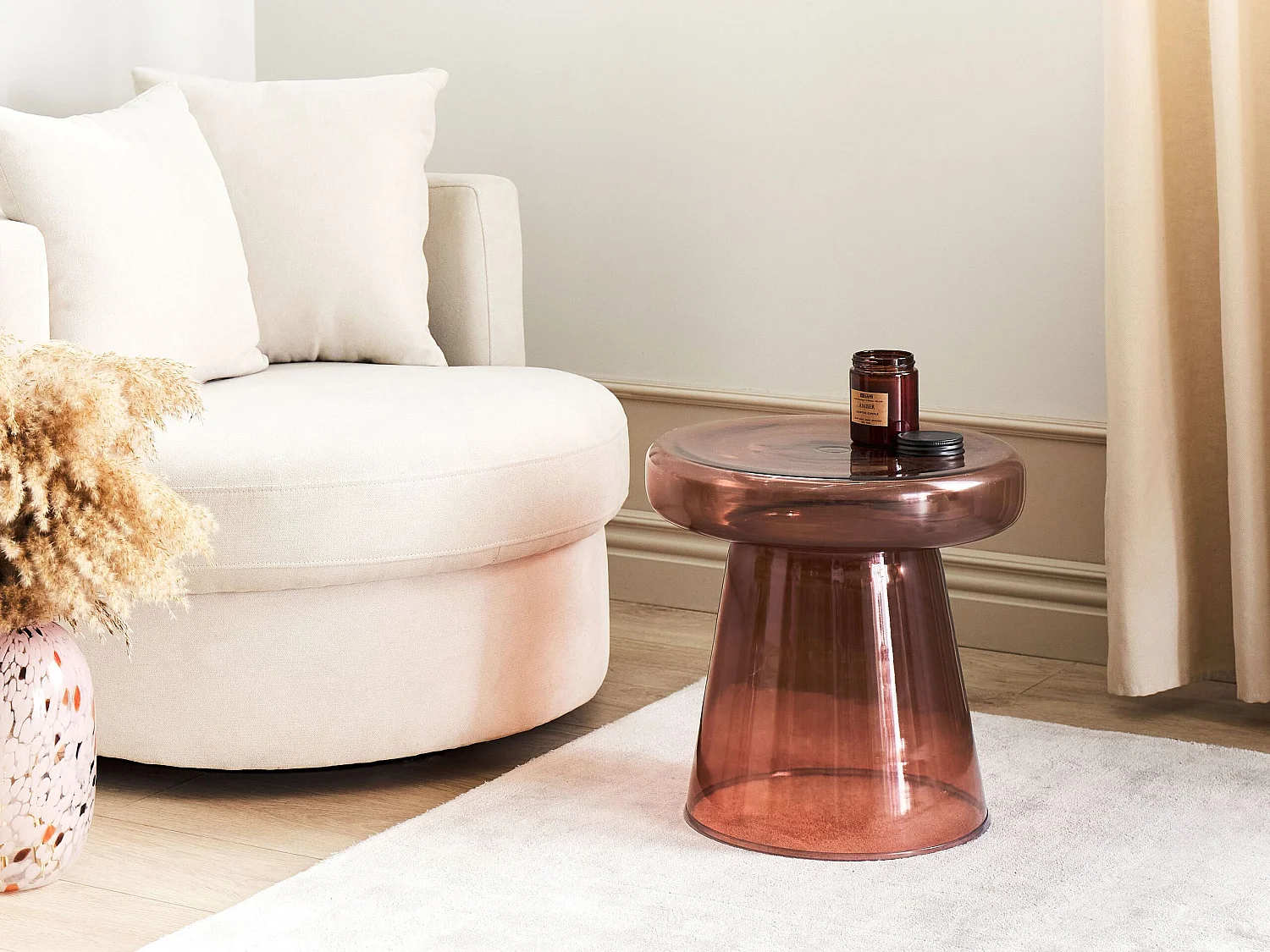 Beliani Caldera, table d’appoint en verre, photo du marchand