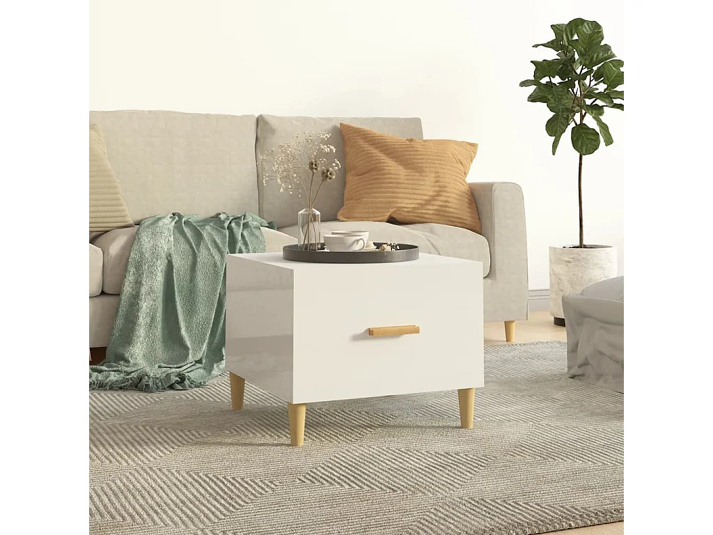 Vente-unique, table basse en bois, photo du marchand