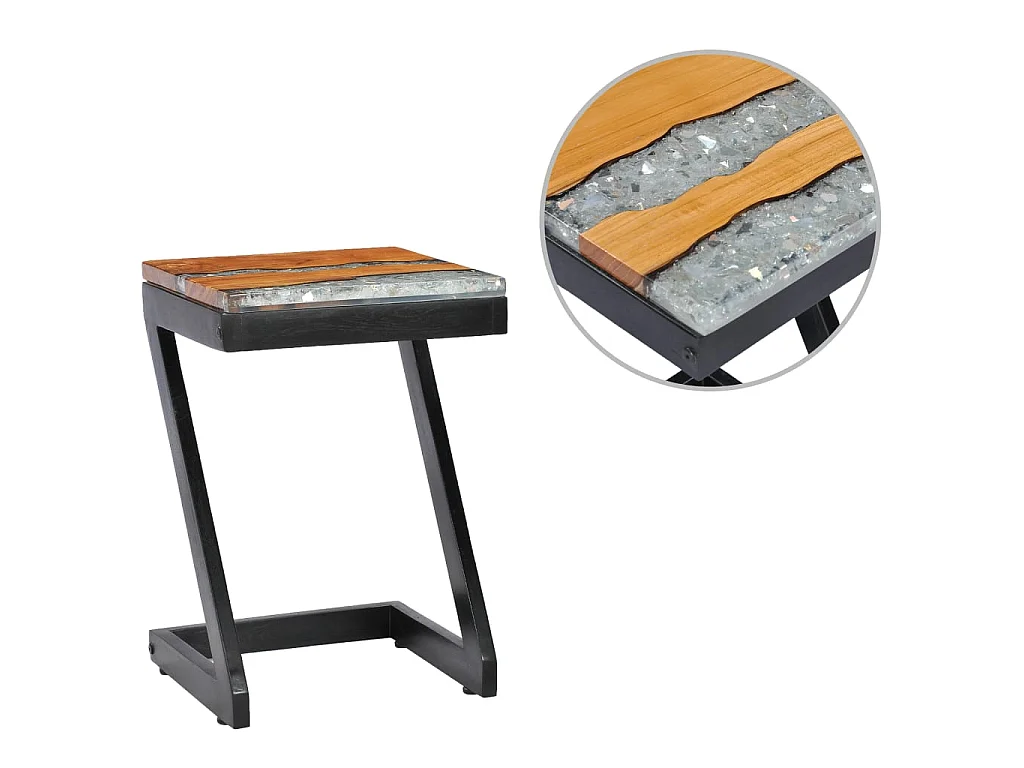 Vente-unique, table basse en bois, photo du marchand