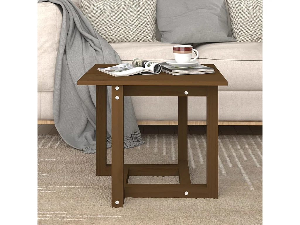 Vente-unique, table basse en bois, photo du marchand