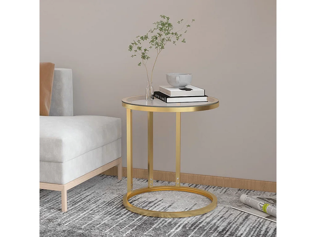Clicnbuy, table d’appoint en verre, photo du marchand