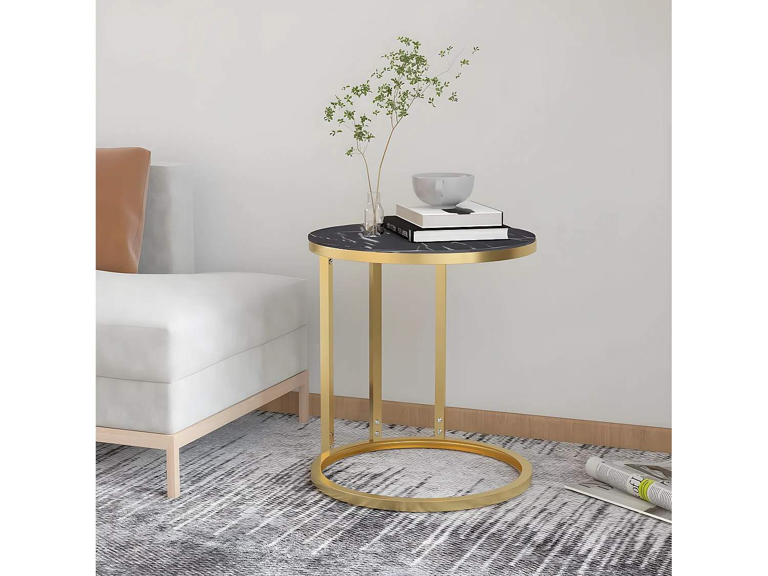 Les Tendances, table d’appoint en verre, photo du marchand
