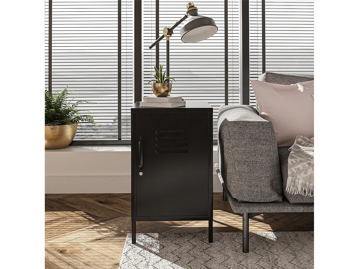Dorel Home, table d’appoint en métal, photo du marchand