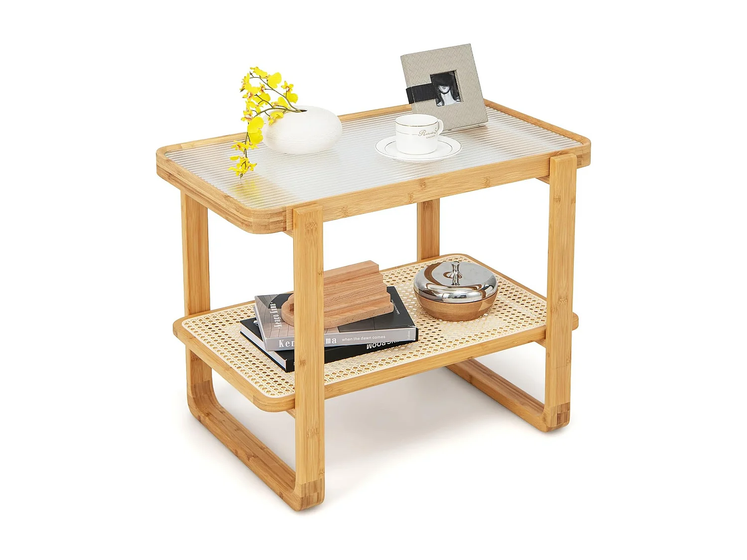Costway, table d’appoint en verre, photo du marchand