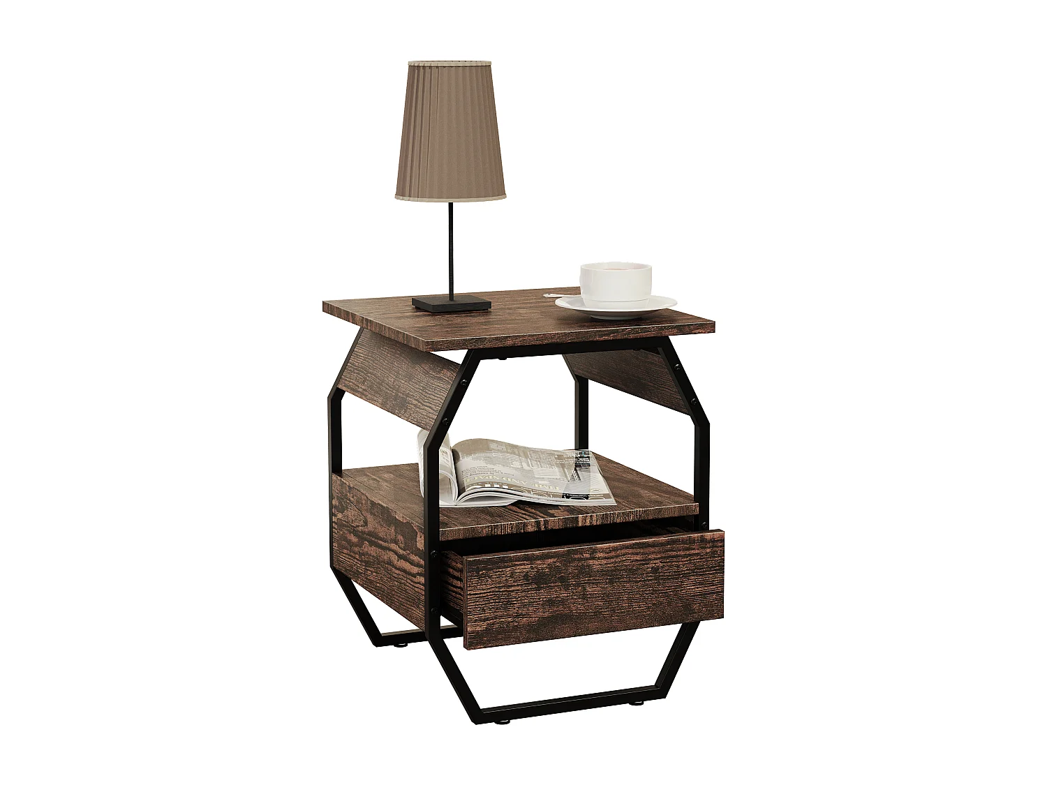 VCM, table de chevet en bois, photo du marchand