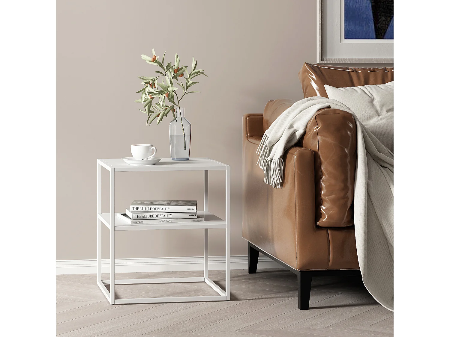 en.casa, table d’appoint en métal, photo du marchand
