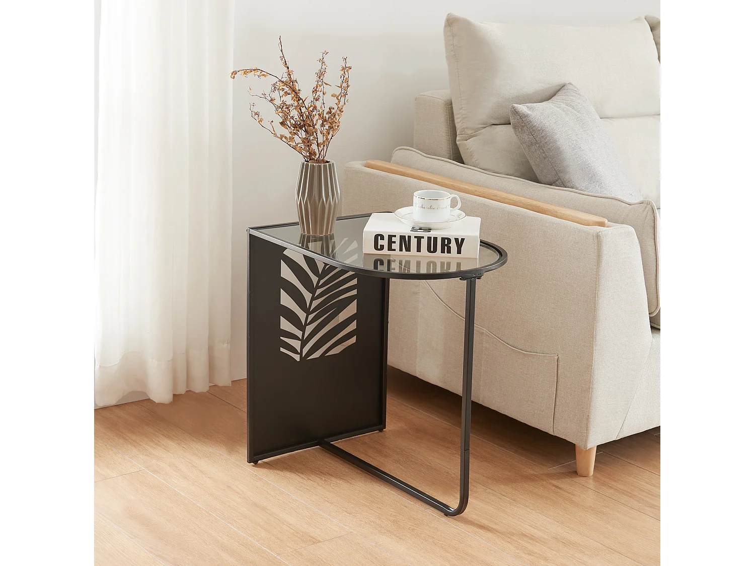 en.casa, table d’appoint en métal, photo du marchand