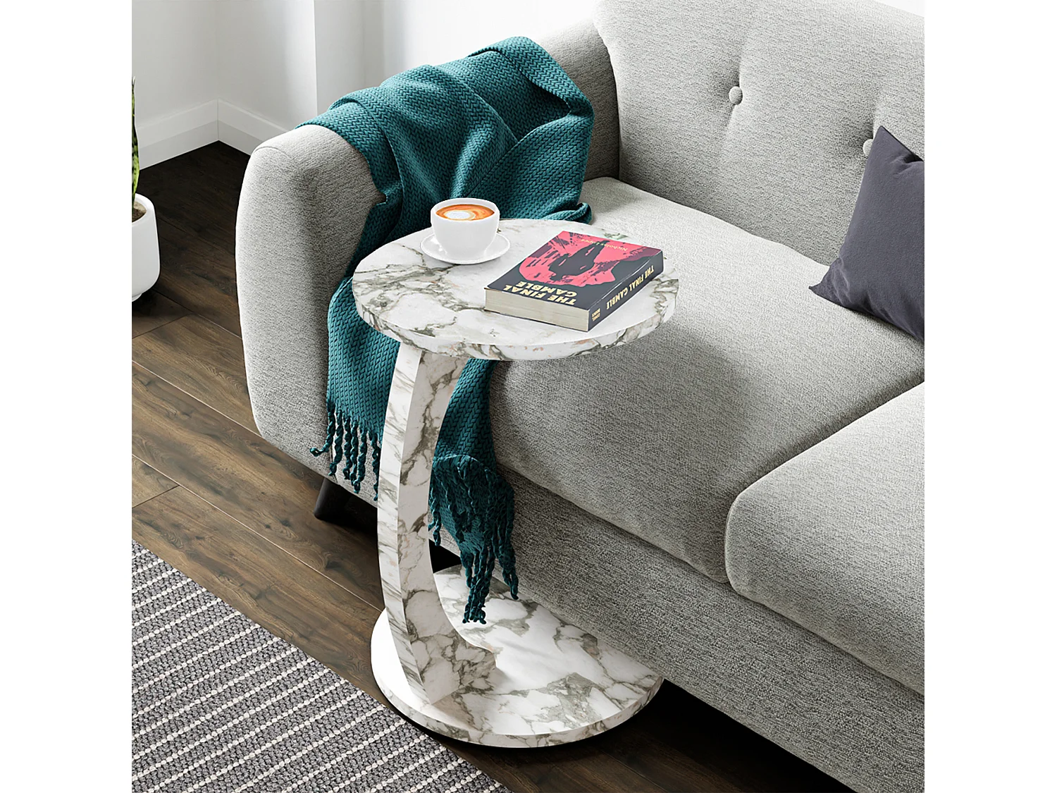 en.casa, table d’appoint en panneau, photo du marchand