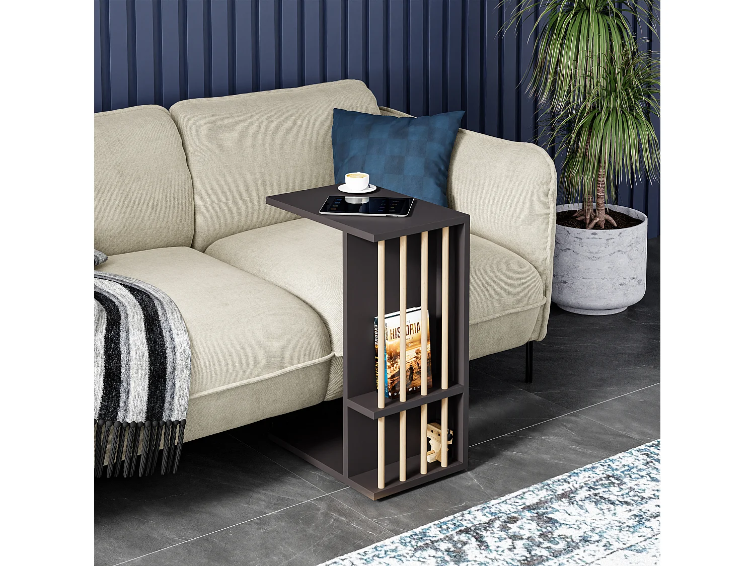 en.casa, table d’appoint en panneau, photo du marchand