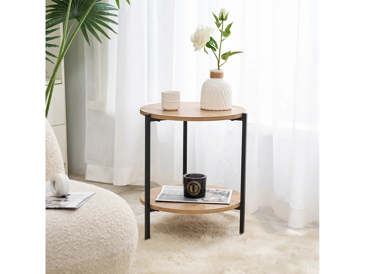 en.casa, table d’appoint en panneau, photo du marchand