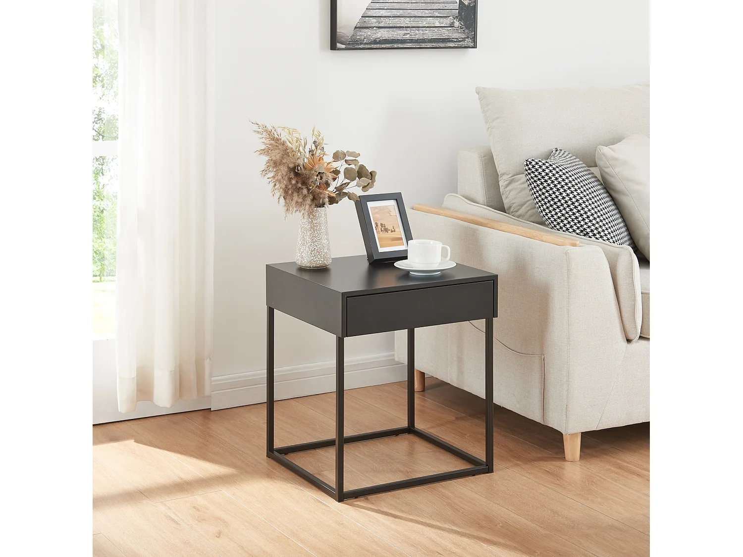 en.casa, table d’appoint en métal, photo du marchand