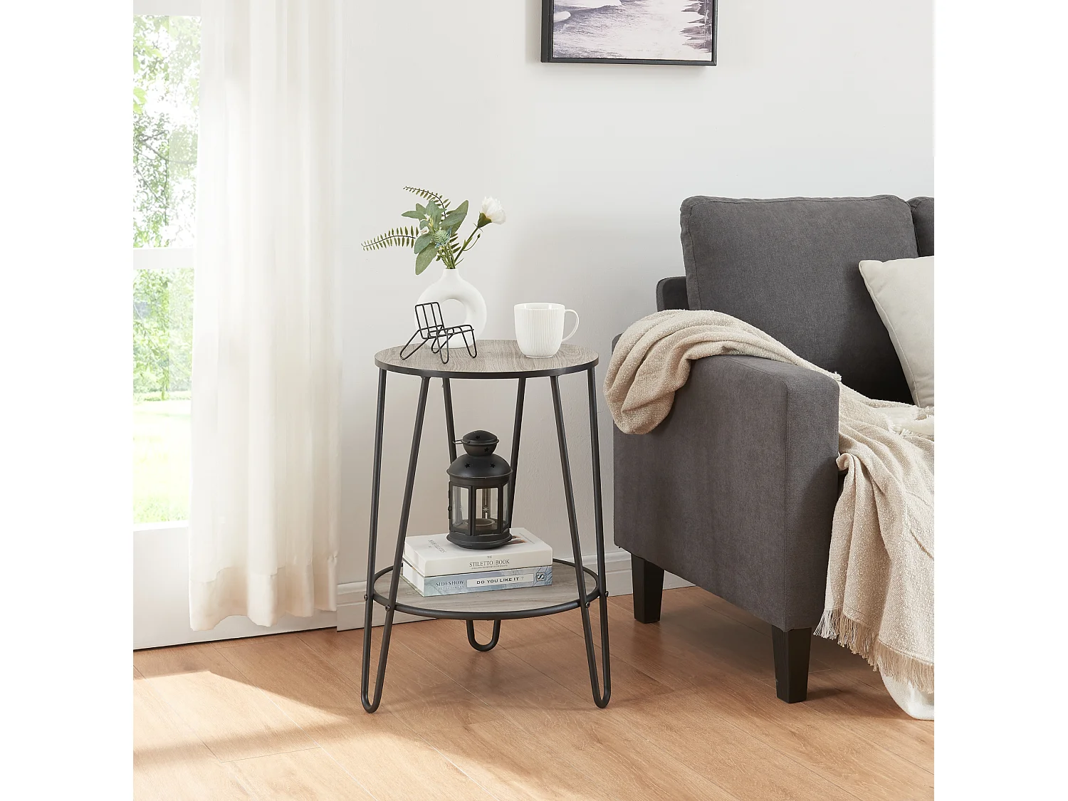 en.casa, table d’appoint en métal, photo du marchand