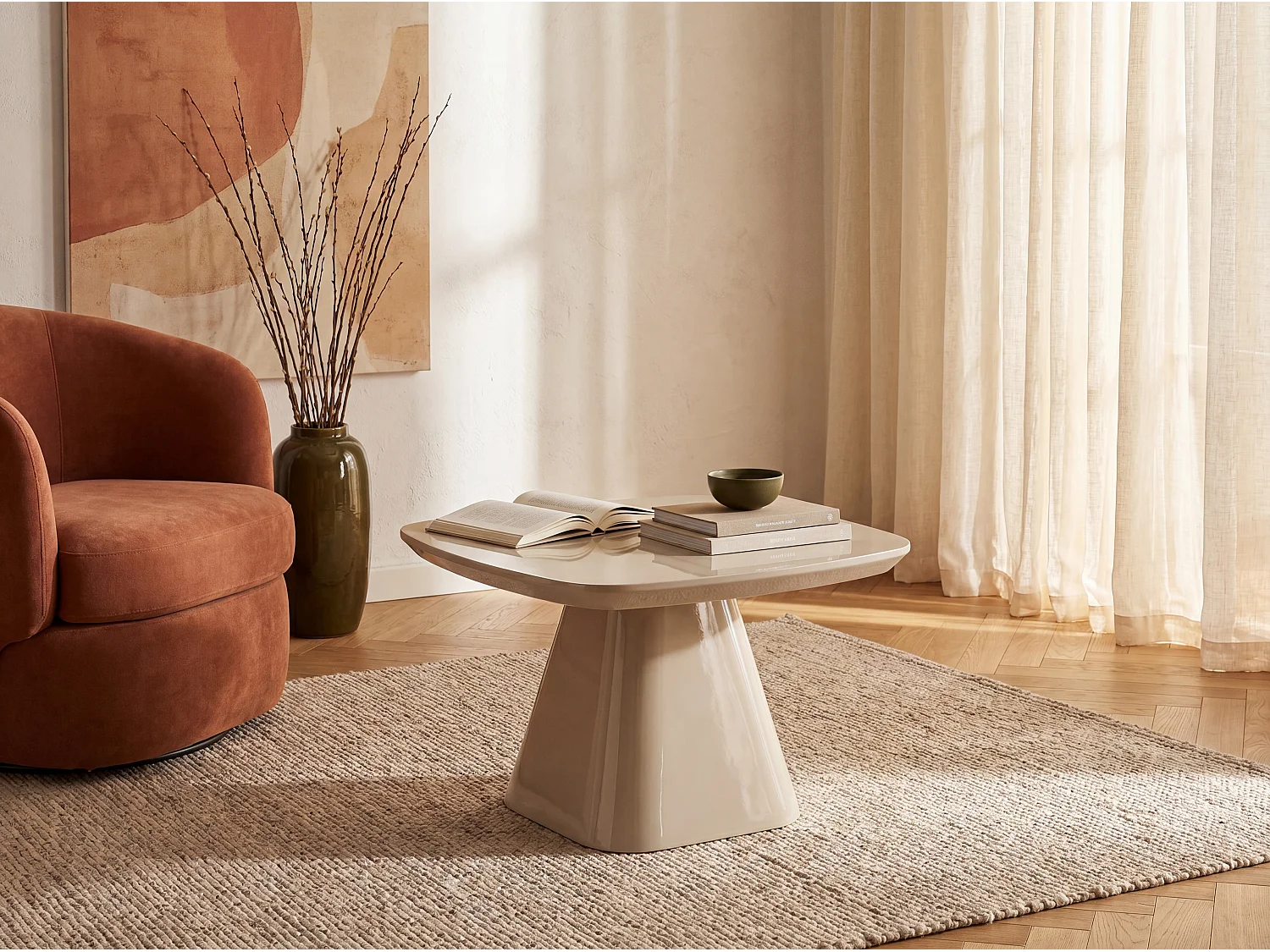 Vente-unique Nataza, table d’appoint en panneau, photo du marchand