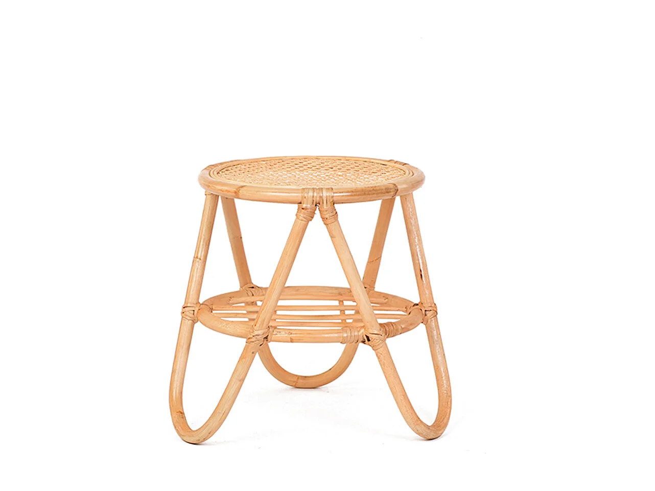 Maison Aubertin, table d’appoint en rotin, photo du marchand