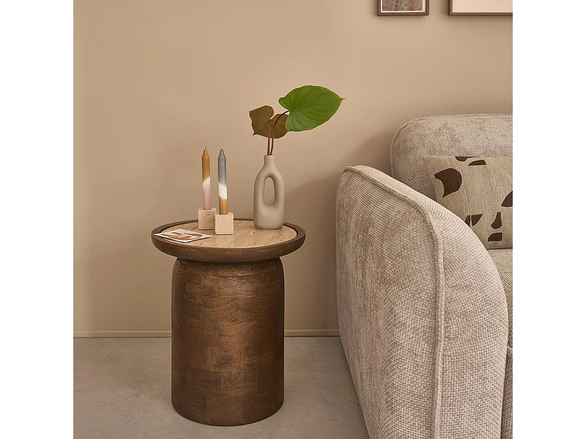 Berah Getah, table d’appoint en bois massif, photo du marchand
