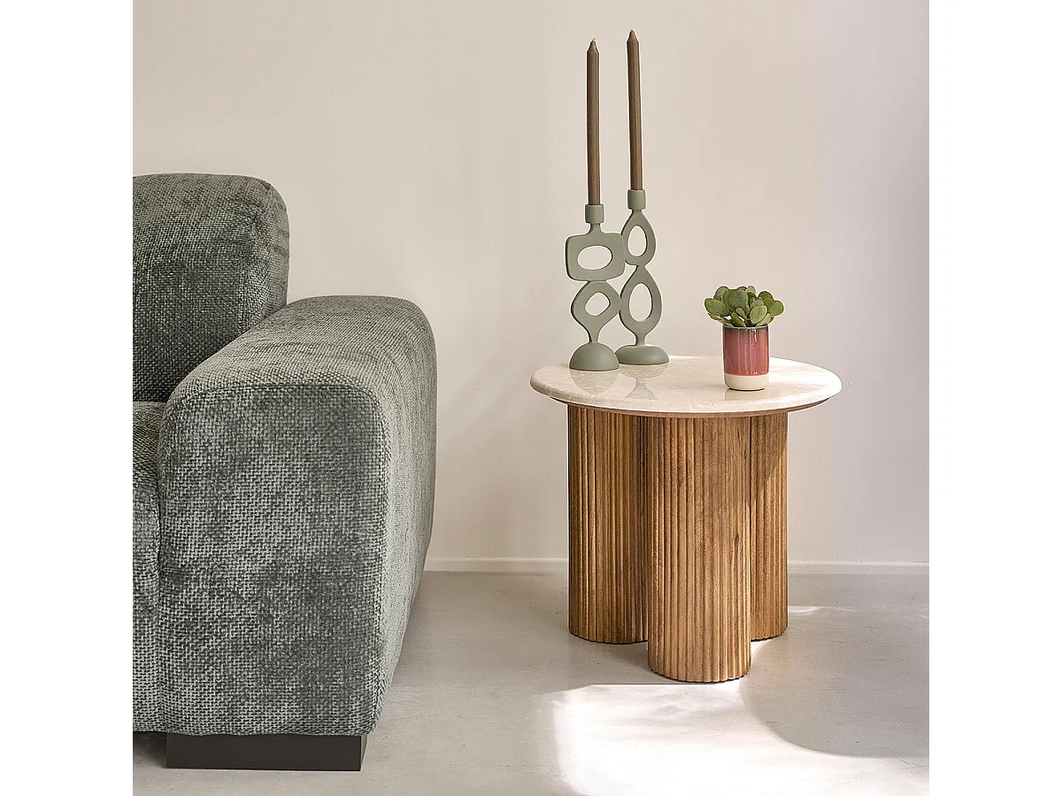 Berah Getah, table d’appoint en bois massif, photo du marchand