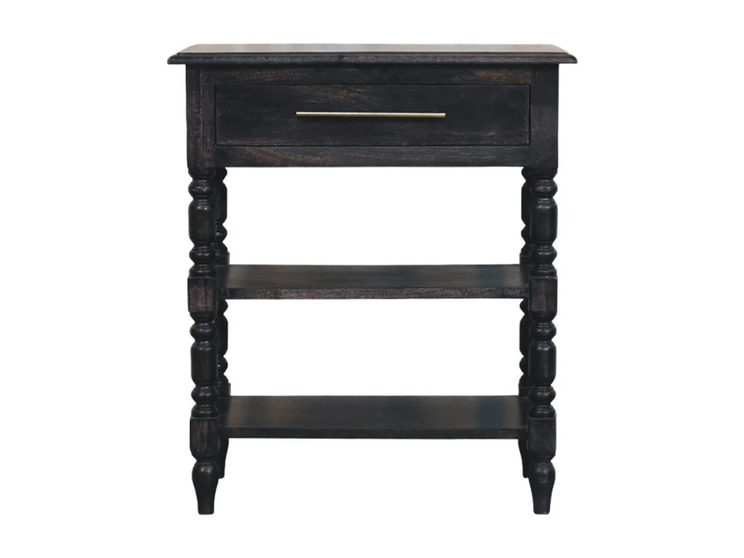 Vente-unique, table d’appoint en bois massif, photo du marchand