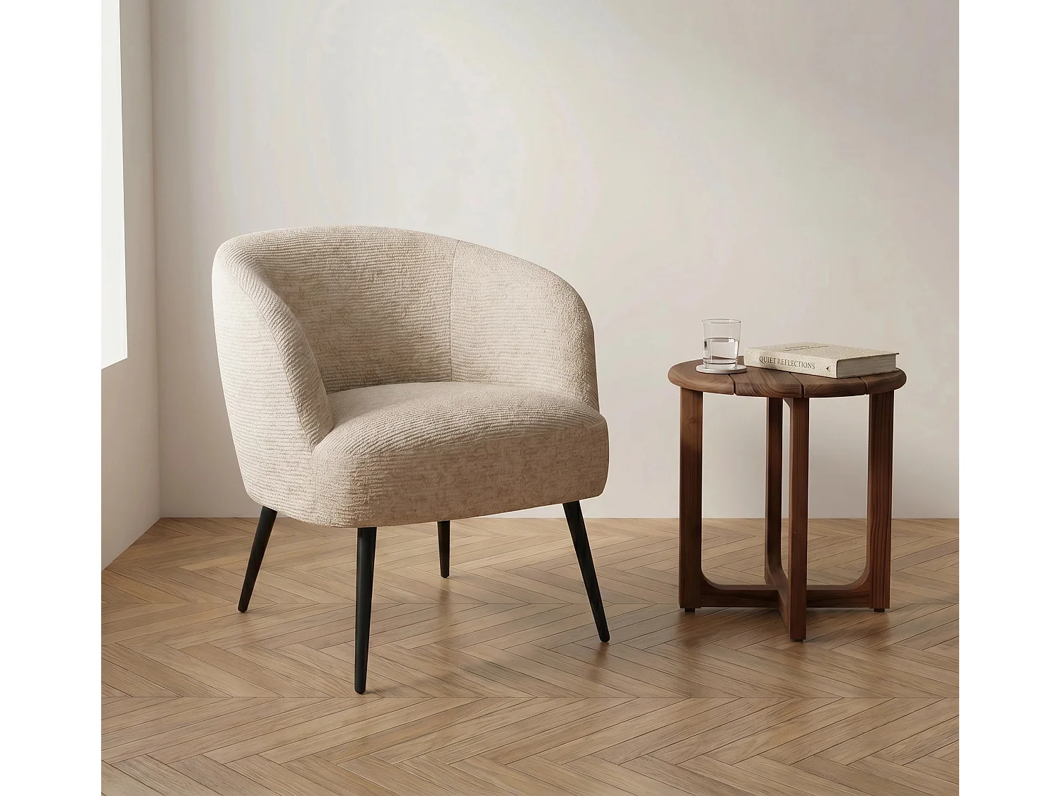 Vente-unique, table d’appoint en bois, photo du marchand