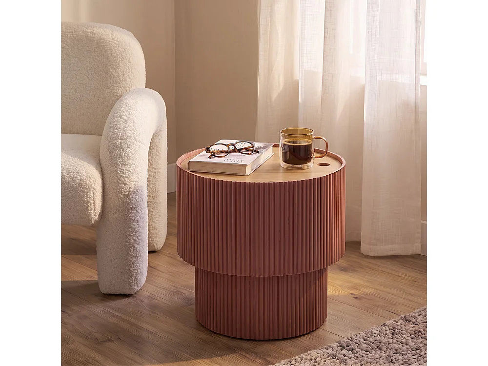 Vente-unique, table d’appoint en bois, photo du marchand